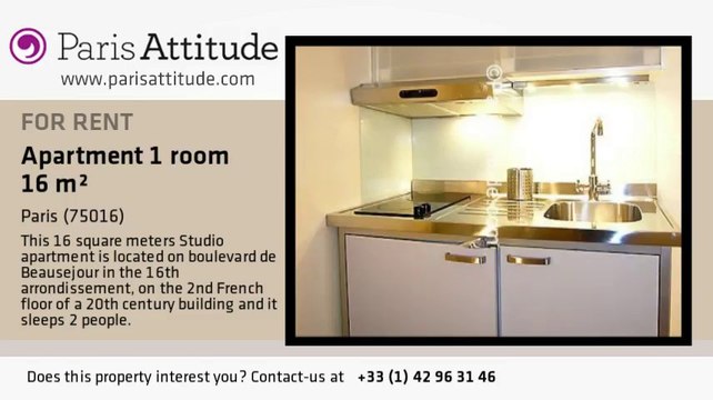 Studio Apartment for rent - Jasmin, Paris - Ref. 4092