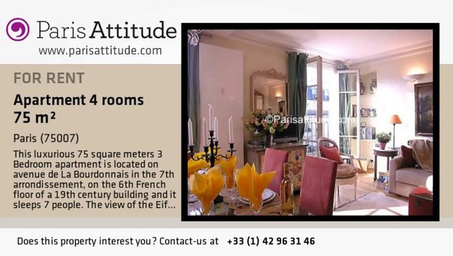 3 Bedroom Apartment for rent - Tour Eiffel, Paris - Ref. 1866