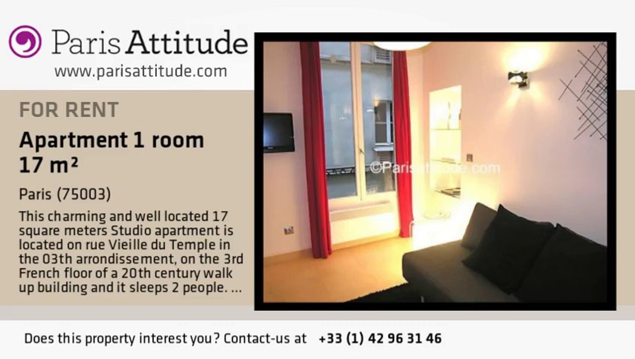Studio Apartment for rent - Musée Picasso, Paris - Ref. 3952