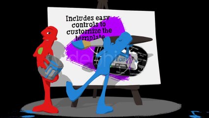 Paint Promo Featuring Blue Red - After Effects Template