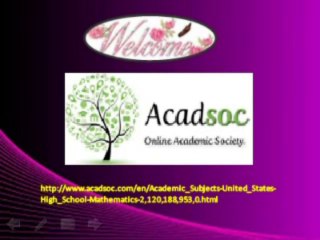 online high school math courses