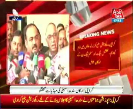 Requisition for Sindh Assembly session submitted by MQM
