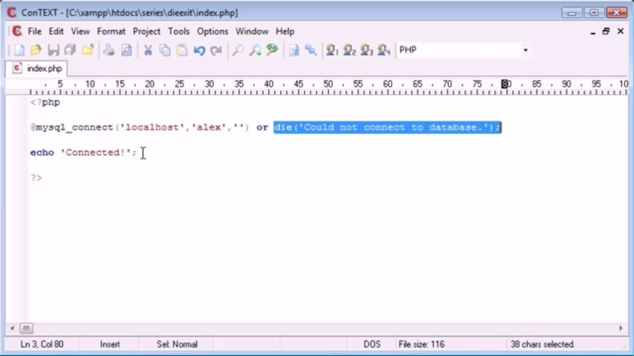 29 - die and exit Functions PHP on Gegasoft