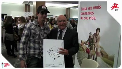 Rui Duarte caricaturas em evento