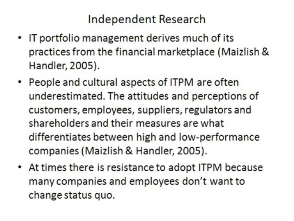 Independent Research