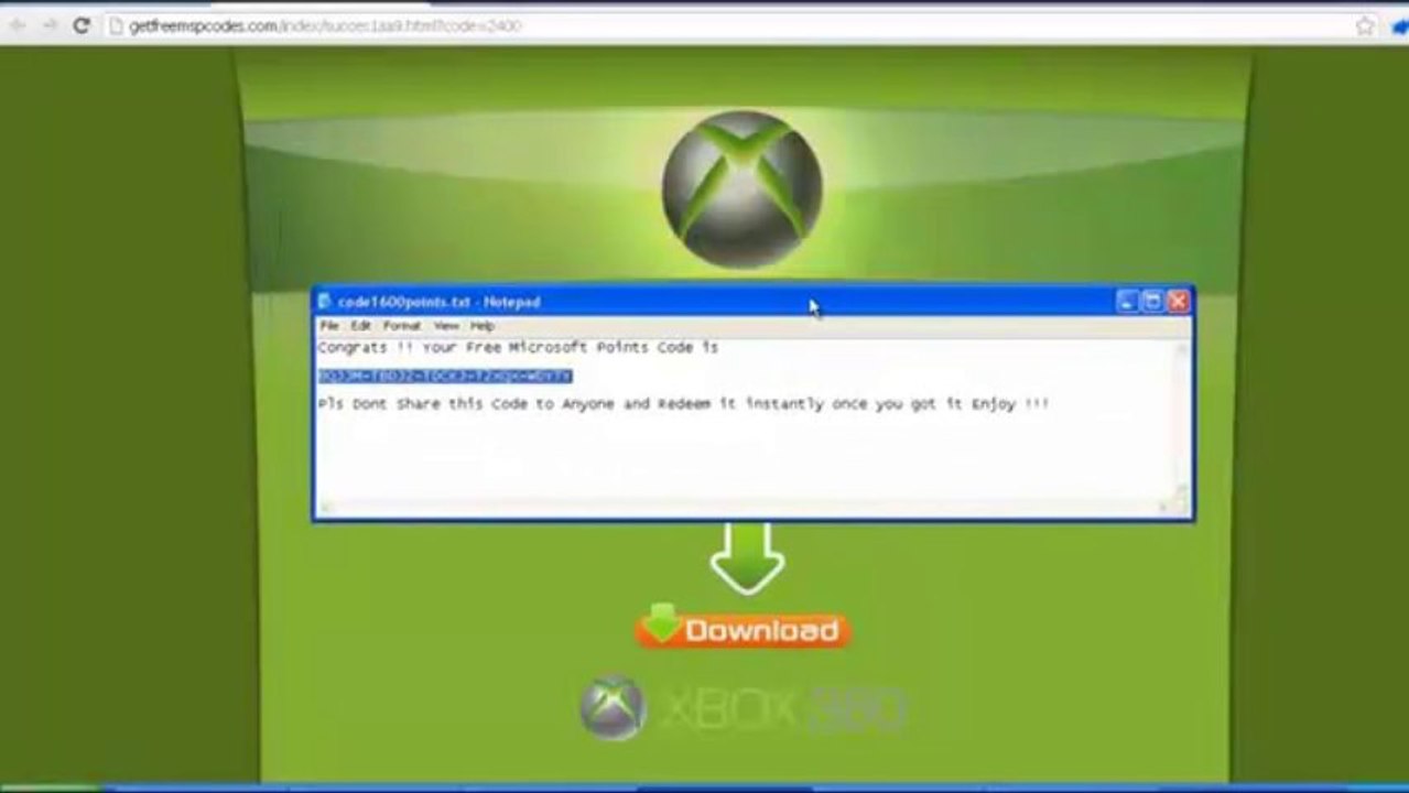 Free Microsoft Points & Xbox Live Codes