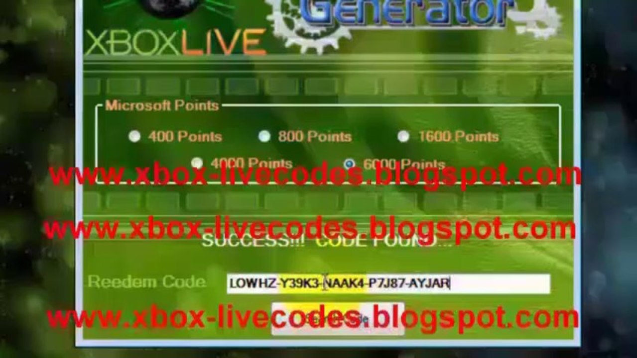 Unlimited free Microsoft Points and Xbox Live! NO PROGRAMS! Website with hundreds of codes!!