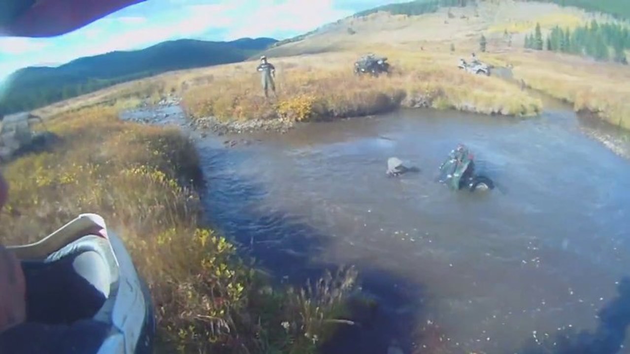 Brute Force 750 Quad Fails In Deep Water