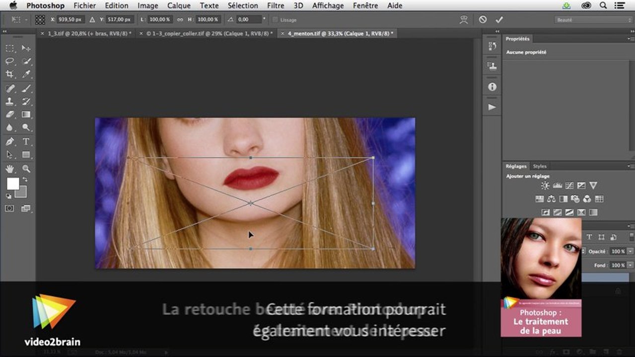La retouche beauté avec Photoshop : Intervention sur la silhouette : trailer | video2brain.com