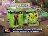 VIDEO: Sunat incautó tres toneladas de juguetes y licores de contrabando