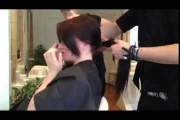 haircut on cute women long to shorter