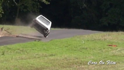 Peugeot 205 GTi accident at Wiscombe Park Hill Climb 2013