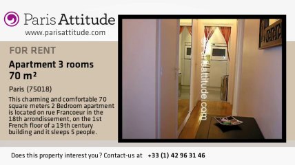 2 Bedroom Apartment for rent - Jules Joffrin - Mairie du 18ème, Paris - Ref. 2161