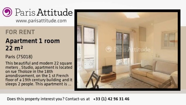 Studio Apartment for rent - Montmartre, Paris - Ref. 8008