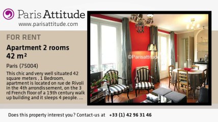 1 Bedroom Apartment for rent - St Paul, Paris - Ref. 1928