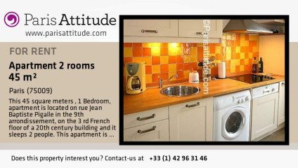 1 Bedroom Apartment for rent - Moulin Rouge/Pigalle, Paris - Ref. 4006