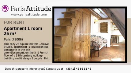 Alcove Studio Apartment for rent - St Germain, Paris - Ref. 6231