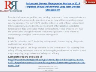 RnRMR: Parkinson’s Disease Therapeutics Market 2019