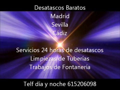 Desatascos Baratos, Desatascos Urgentes, Desatascos 24 horas 615206098