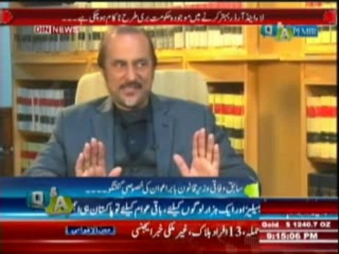 Q&A with PJ Mir (Sabik Wafaqi Wazir-e-Qanoon Babar Awan Ki Khasusi Guftgu ) 17 December 2013 Part-1