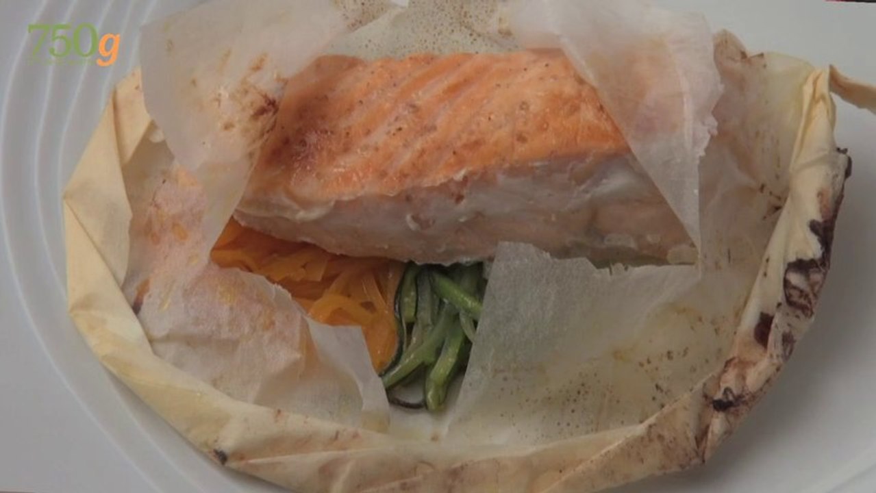 Recette de Papillote de saumon facile - 750 Grammes