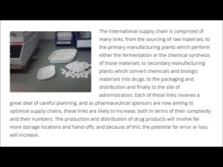 The commercial supply chain in the pharmaceutical industry l Wes Wheeler
