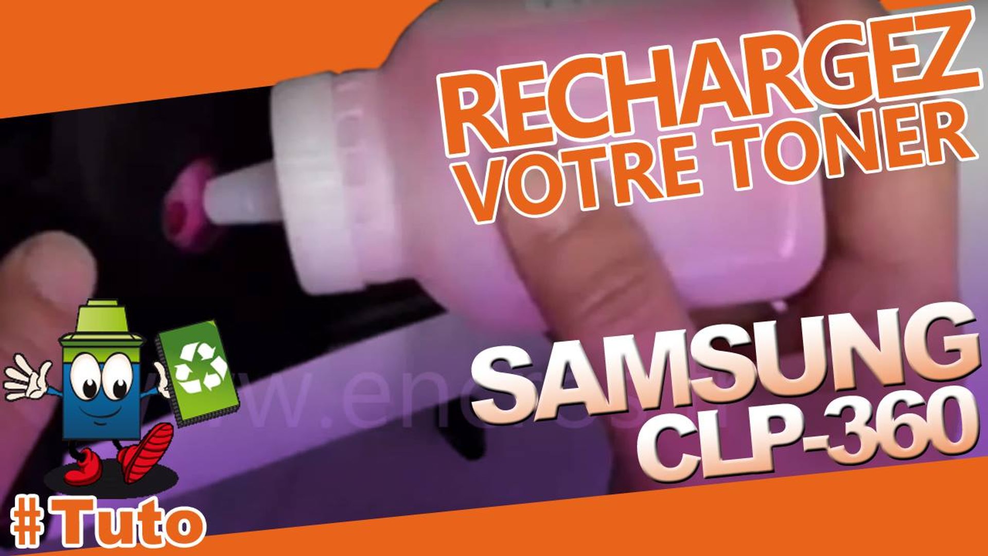 Comment recharger une cartouche toner Samsung CLP-360 - Vidéo Dailymotion