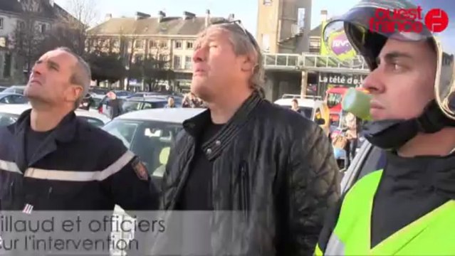 A Saint-Lô, exercice d'évacuation d'un blessé d'une Grande Roue par les pompiers