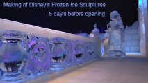 Disney's Frozen Ice sculptures Making of 5 day's before opening