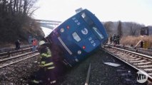 New video shows Bronx train derailment aftermath