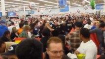 Shoppers scramble for electronics at a Texas Walmart