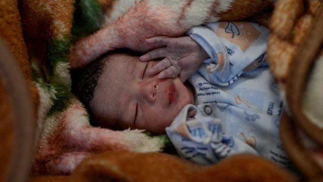 Syrian refugees: Newborn Khalid Nedhal Al-Saawdeh
