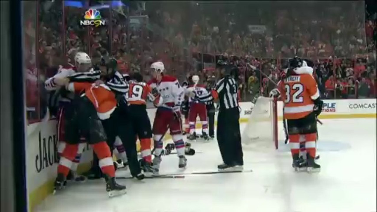 Tom Wilson Hit on Brayden Schenn (HD)