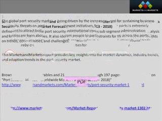 Global Airport & Marine Port Security Market - 2018