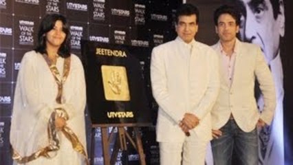 Jeetendra 's Hand Imprint Unveiling @ UTV Walk Of The Stars !