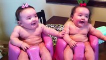 Twin Girls Laughing, Crying & Laughing Again!