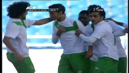 هدف الاهلي التعادل امام الرائد . الاولمبي