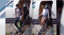 Miley Cyrus and Kellan Lutz Share the Same Private Jet