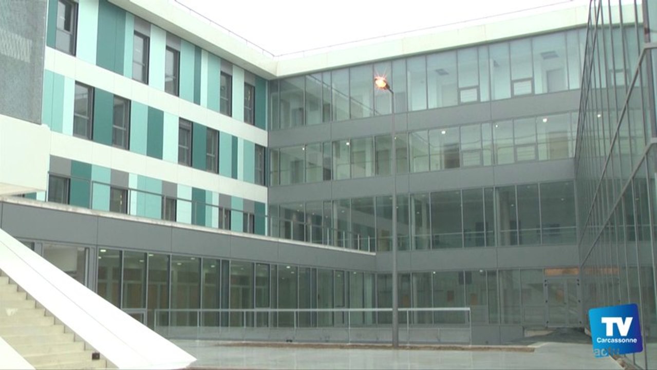 Visite guidée en avant première du nouvel hôpital de Carcassonne dont l'ouverture est programmée pour le 31 janvier 2014.