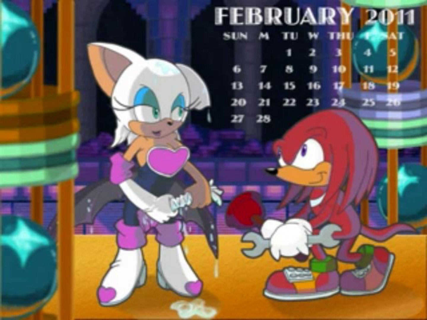 Knuckles X Rouge Family Vertigo Wallpaper