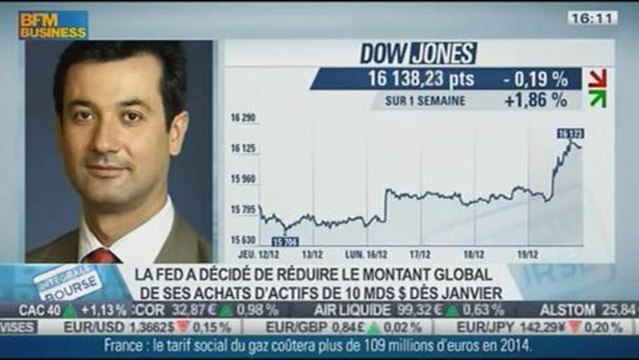 Analyse de la réaction des marchés après le communiqué de la Fed: Gilles Moec, dans Intégrale Bourse - 19/12