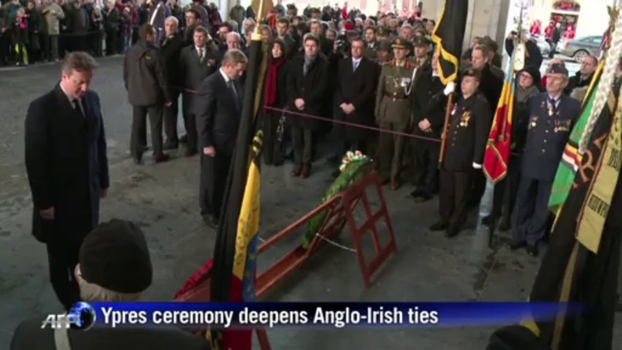 Cameron, Kenny tour WWI sites, deepening Anglo-Irish ties