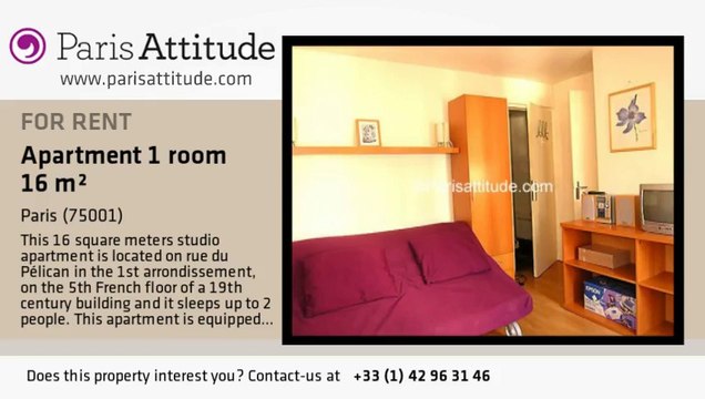 Studio Apartment for rent - Palais Royal, Paris - Ref. 900