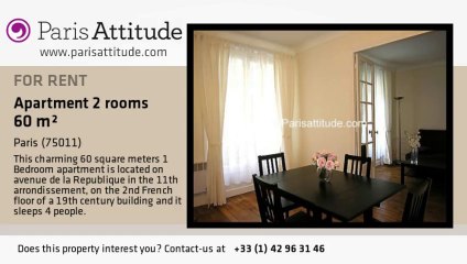 1 Bedroom Apartment for rent - Parmentier, Paris - Ref. 2582