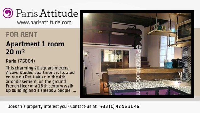 Alcove Studio Apartment for rent - Bastille, Paris - Ref. 5492