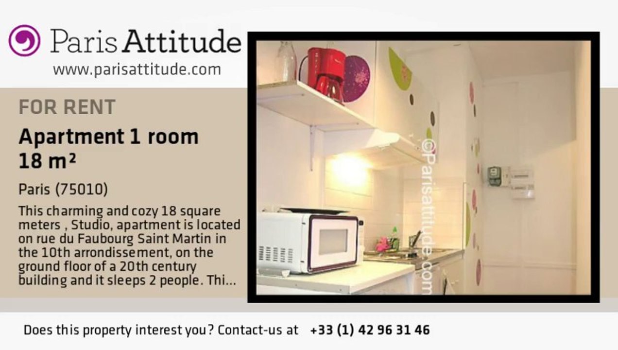 Studio Apartment for rent - Gare de l'Est/Gare du Nord, Paris - Ref. 7634