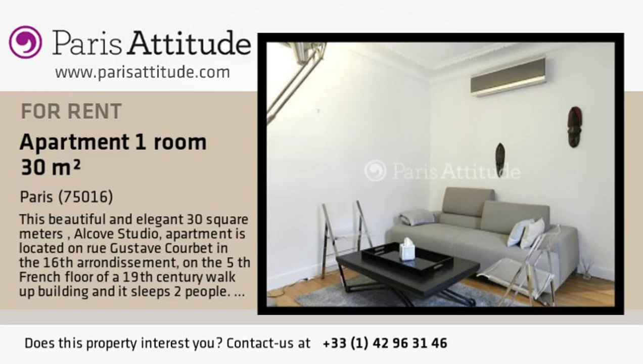 Alcove Studio Apartment for rent - Victor Hugo, Paris - Ref. 8859