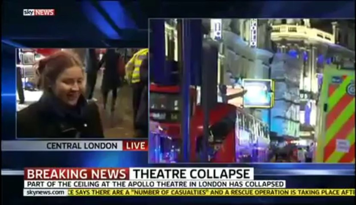 WITNESS Describes Central London's Apollo Theatre Collapse