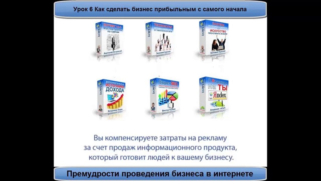 Премудрости проведения бизнеса в интернете.Урок 6.Как сделать бизнес прибыльным с самого начала