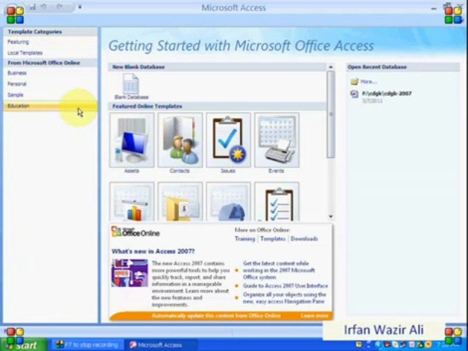 MS Access in Urdu Tutorial Part-1